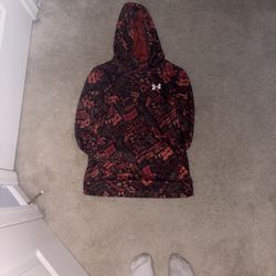 Boys Red Under-armor Sweatshirt 