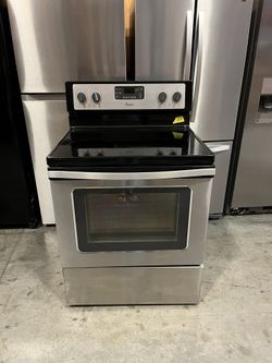 Whirlpool Stainless Steel Glass Top Stove