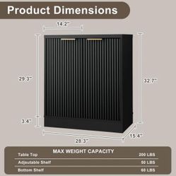 Brand New Modern Black Storage Cabinet