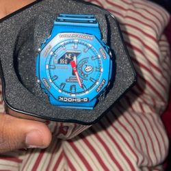 Blue cartoon gshock casio