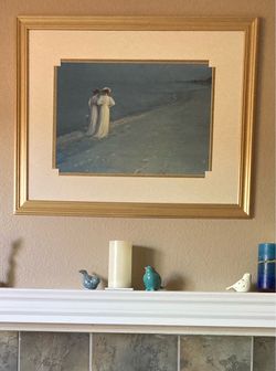 Mounted and Framed Print of “Summer Evening on the Skagen Southern Beach”