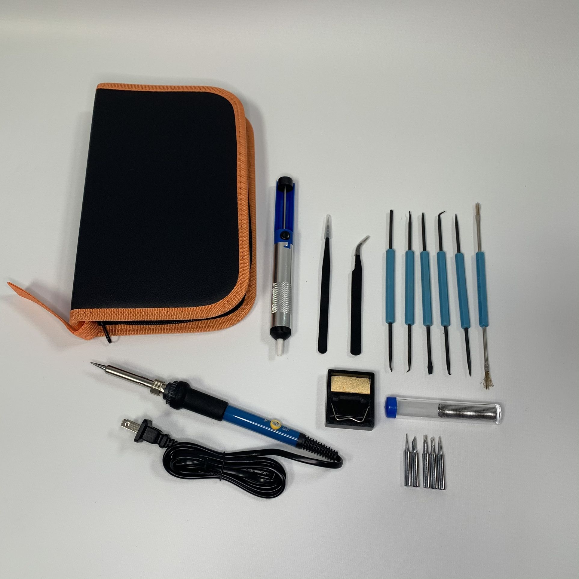 60W 110V Electric Soldering Iron Kit with Adjustable Temperature Welding Iron