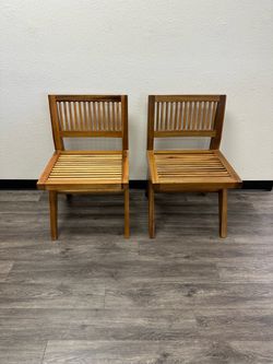 Set of 2 Solid Wood Dining Chairs – $449