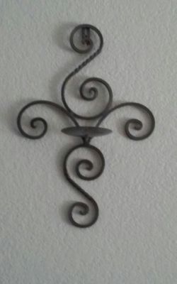 Metal cross wall sconces