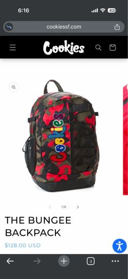 Cookies SF bungee backpack - red camo (smell proof)