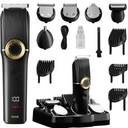 Beard Trimmer for Men 15 PCS Mens Grooming Kit with Cordless Hair Clippers, Electric Razor,Nose Trimmer, Design Trimmer,Shavers for Mustache,Body, Fac