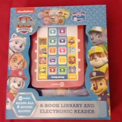 PAW PATROL 8 BOOK LIBRARY & READER NEW IN PACK! 