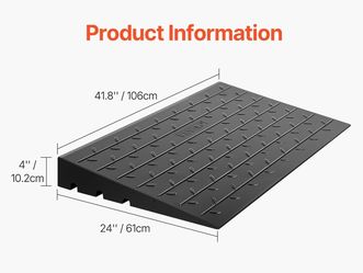 Four - 4 inch Rubber Threshold Ramps