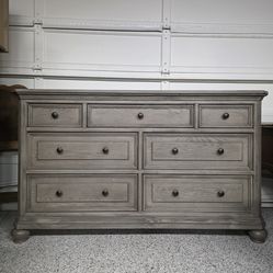 Solid wood Dresser and 2 Nightstands with Charging outlets