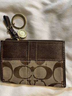 COACH SIGNATURE KEY RING CARD HOLDER