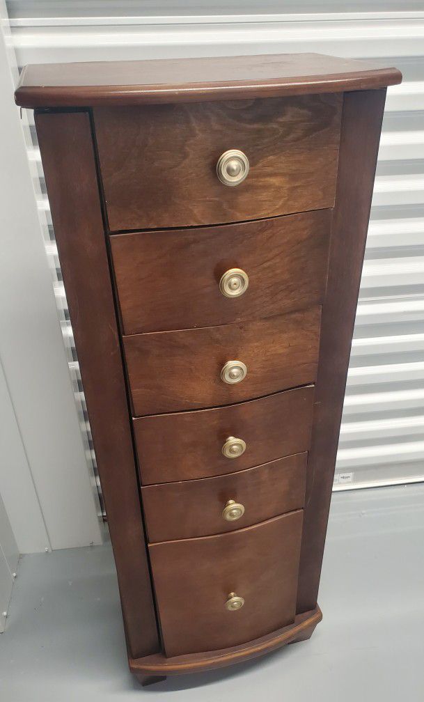 Wooden Jewelry Armoire - 42"