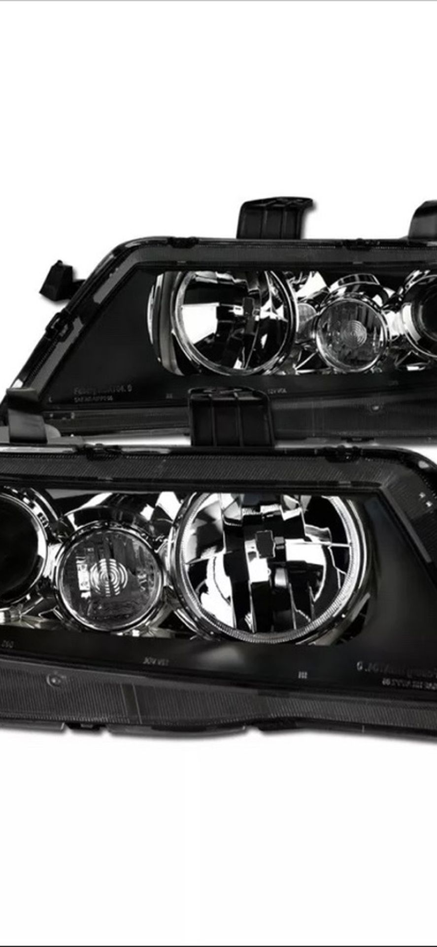 Topline For 2004-2008 Acura TSX JDM Projector Headlights Signal Nb - Black Clear