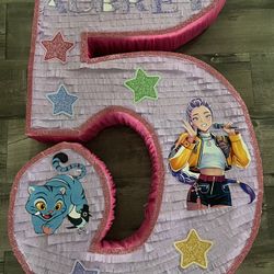 K Pop Demon Hunters Theme Number Five Piñata 