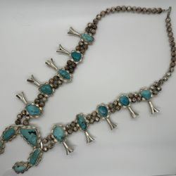 Vintage Squash Blossom 17” 175 Grams Necklace