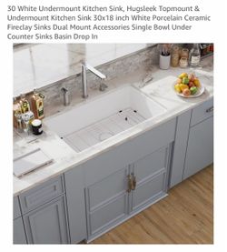 Hugsleek 30" Undermount Kitchen Sink