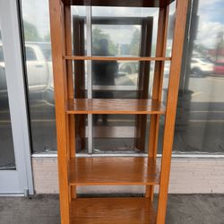 Tall Oak Bookcase – 2 Adjustable Shelves