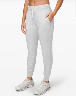 Lululemon Warm Down Jogger Heathered Core Ultra Light Grey Sz 4