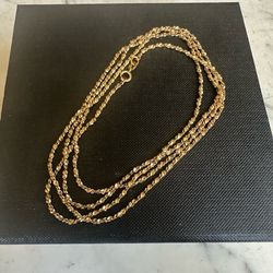 14k Gold filled 36 in. Twisted Chain , marked 14k GF , 8 grams , nice chain , spring ring clap