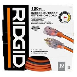 Rigid 100' 10/3 Heavy Duty Extension Cord