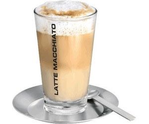 Blomus Latte macchiato glass with saucer & teaspoon