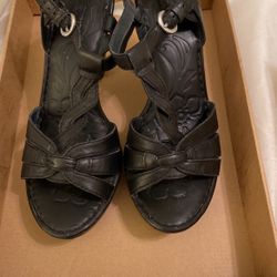 ‘Born’ Black Strappy Heels US 7.5