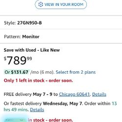 Lg Gn 950 B 165hz 4k Monitor