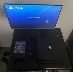 PS4 Pro with Minecraft and 24 Inch Monitor