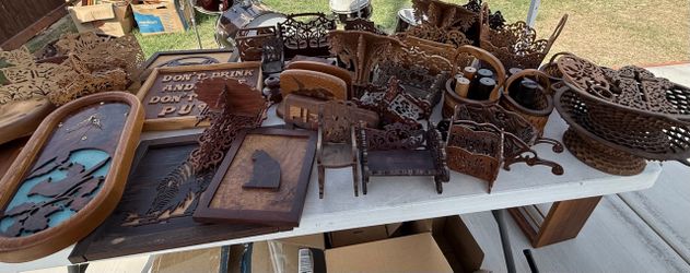 Handmade Wood Scroll Saw Art Collection
