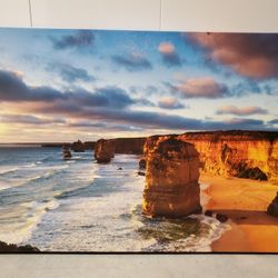 30 X 24 Inch Australian Beach Canvas Picture 