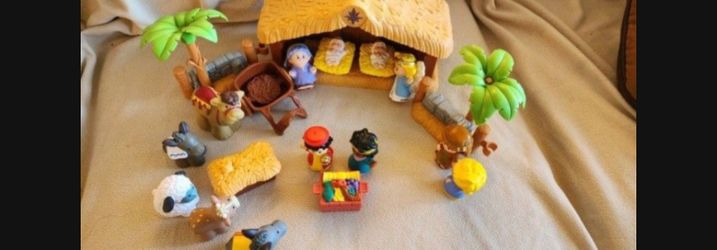 Fisher-Price Little People Deluxe Christmas Story, Nativity Playset With Light, Music and Figures for Toddlers Ages 1 and Up