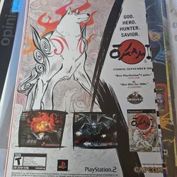 Okami PS2 Original 2006 Ad Authentic Capcom PlayStation Video Game Promo