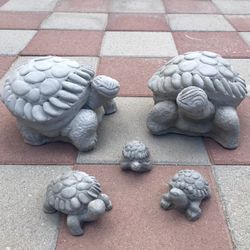 New Set Of Turtles Made Out Of Cement 