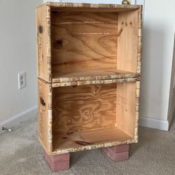 Wine Wooden Crates Rustic Bookcase Storage