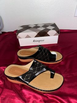 REIMFERCE Women’s Wedge Sandals – Comfortable & Dressy Summer Shoes, Size 10.5 | Purchase Through Here Or Ebay