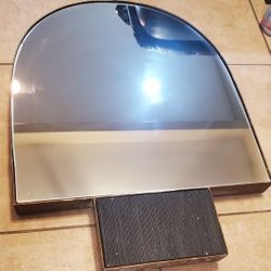 Arteriors Deluxe Luxury Bathroom Mirror (Hammered Gold Metal Finish Frame/Black Chiseled Marble)