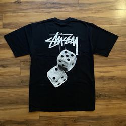 Stussy Fuzzy Dice Tee Black Size XL