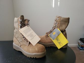 Coyote Brown Vibram Army Combat Boots Size 5R