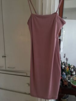 Blush pink tube skintight dress