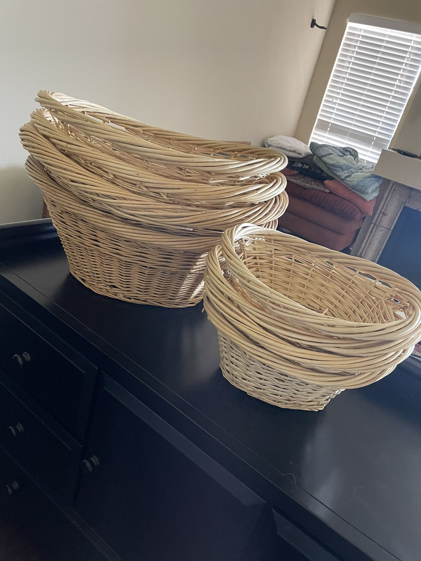 Set Of Wicker Storage Baskets 