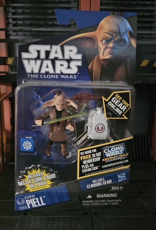 Star Wars The Clone Wars Clone Wars 2011 Even Piell Action Figure CW58 Sealed