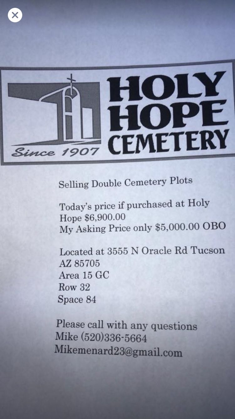Holy Hope Cemetery plots