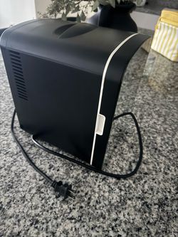 Black mini fridge