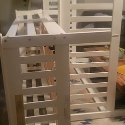 White Wood Bunk Bed