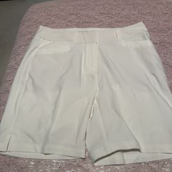 Nwt Womens Adidas Size 8 7inch White Golf Shorts 