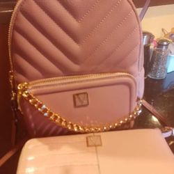 Victoria Secret Backpack,Wallet And Mirror 