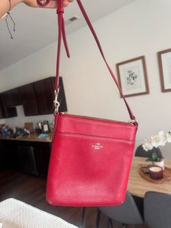 Coach Red Leather Crossbody Bag