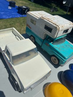 Vintage metal toy trucks