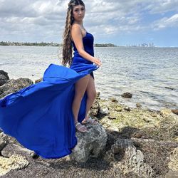 Blue Dress Velvet 