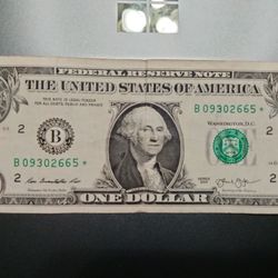 2013 B Series 1 Dollar Bill 1 Of 2 Duplicate