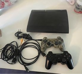 PlayStation 3 console with controllers